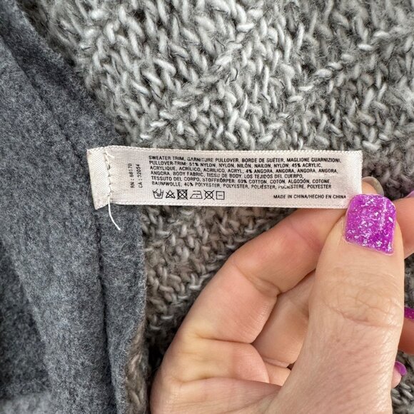 Anthropologie Saturday Sunday Open Front Cardigan Womens Grey Waterfall Sz XS - Picture 6 of 9